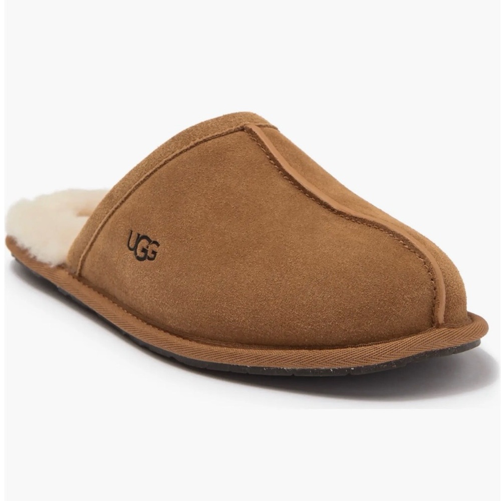 UGG Pearle Scuff Suede Sheepskin Slipper, size 8
